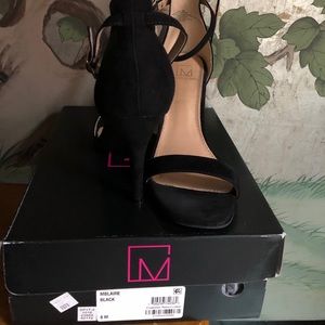 Black ankle strap heel